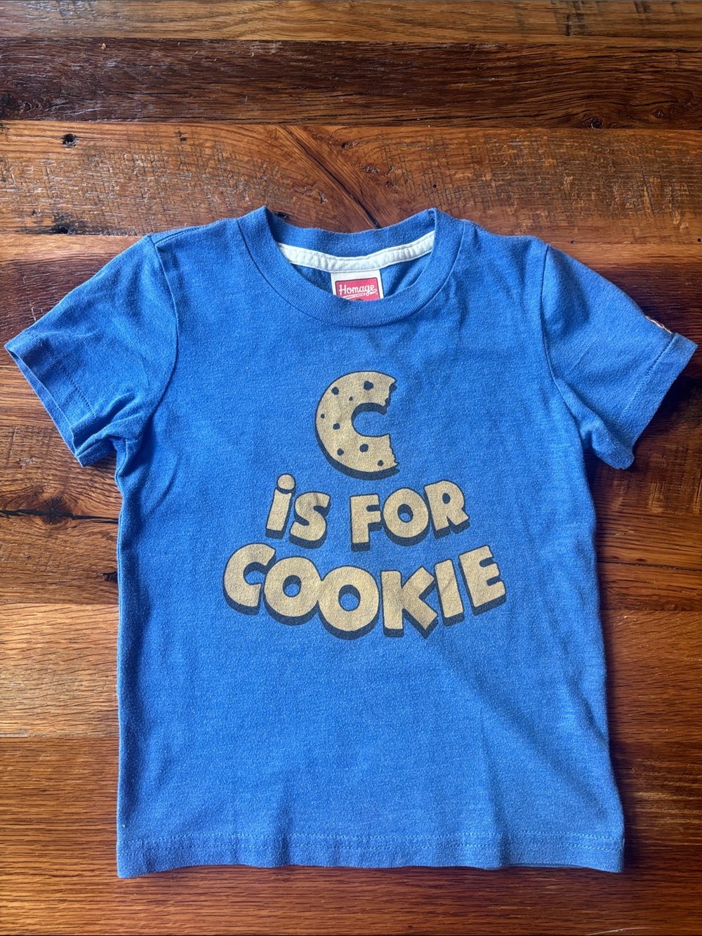 HOMAGE Blue 'C Is For Cookie' Kids Graphic Tee 4T